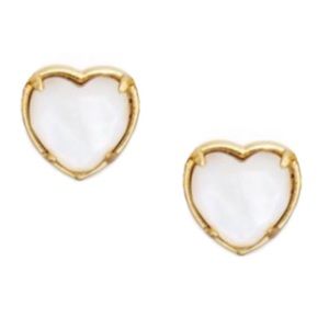 KATE SPADE • Mother of Pearl Heart Earrings